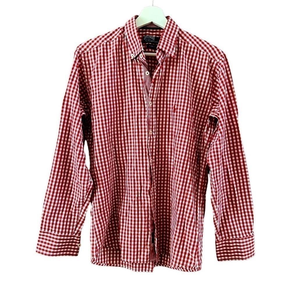 Polo Ralph Lauren Red Check Slim Button Front Shirt